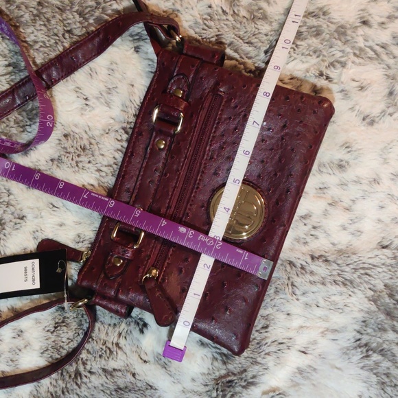 Bueno Faux Ostrich Mini Crossbody Bag - Picture 4 of 7